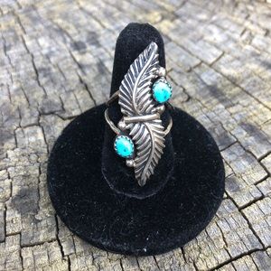 Vintage Sterling Silver Turquoise Ring